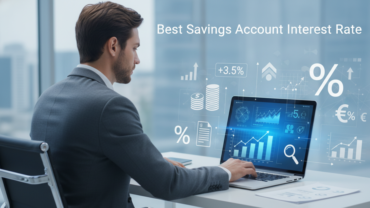 savings account interest rate chart showing growth